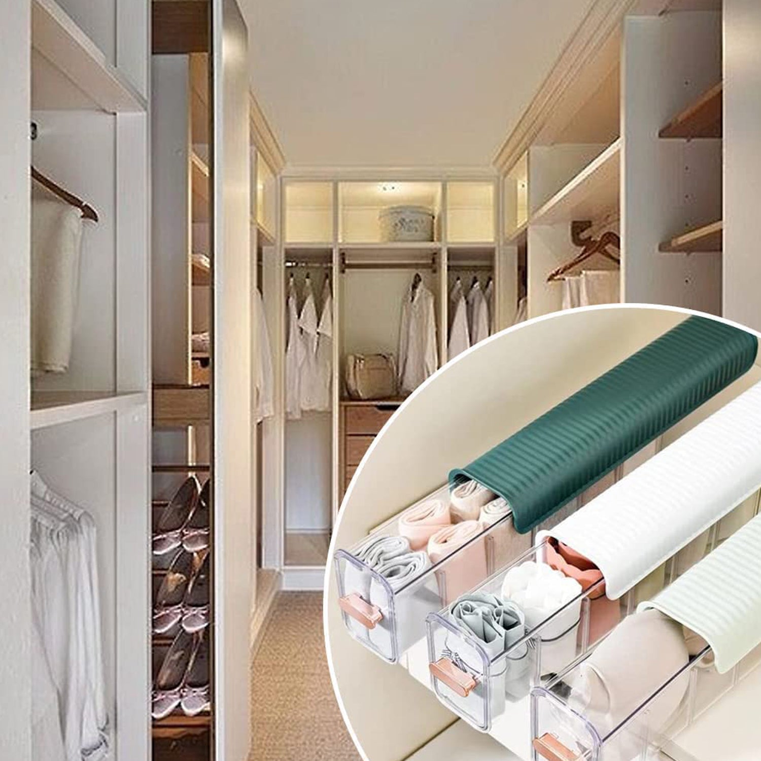 7877 Quirk Drawer Underwear Organizer Divider, Wall Mount 5 Cell Drawer Storage Boxes and Acrylic Organizers for Lingerie, Socks, Ties, Data Cable, Spices Organization and Storage. DeoDap 7877 Quirk Drawer Underwear Organizer Divider, Wall Mount 5 Cell Drawer Storage Boxes and Acrylic Organizers for Lingerie, Socks, Ties, Data Cable, Spices Organization and Storage. DeoDap